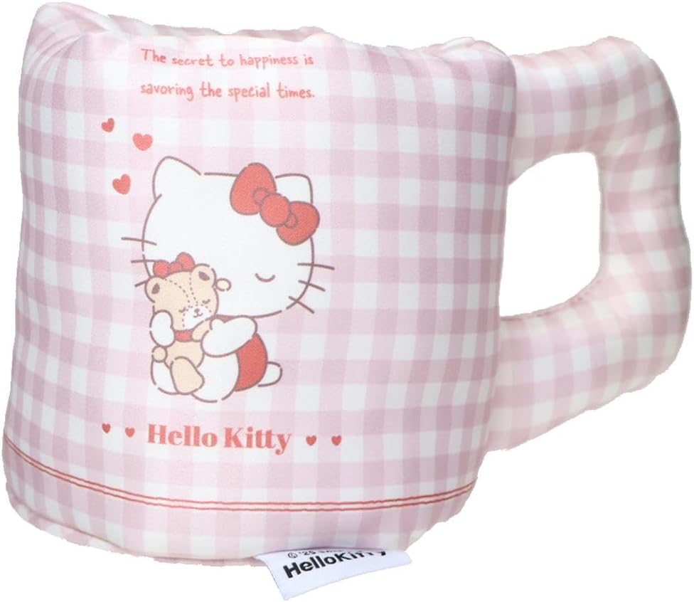 Moripilo 427411 Chrome Mug Style Trinket Case, Tabletop, Approx. 4.3 x 4.3 x 5.1 inches (11 x 11 x 13 cm), Blue, Gingham Plaid, Pen Holder, Cute, Goods, Present, Sanrio 427411
