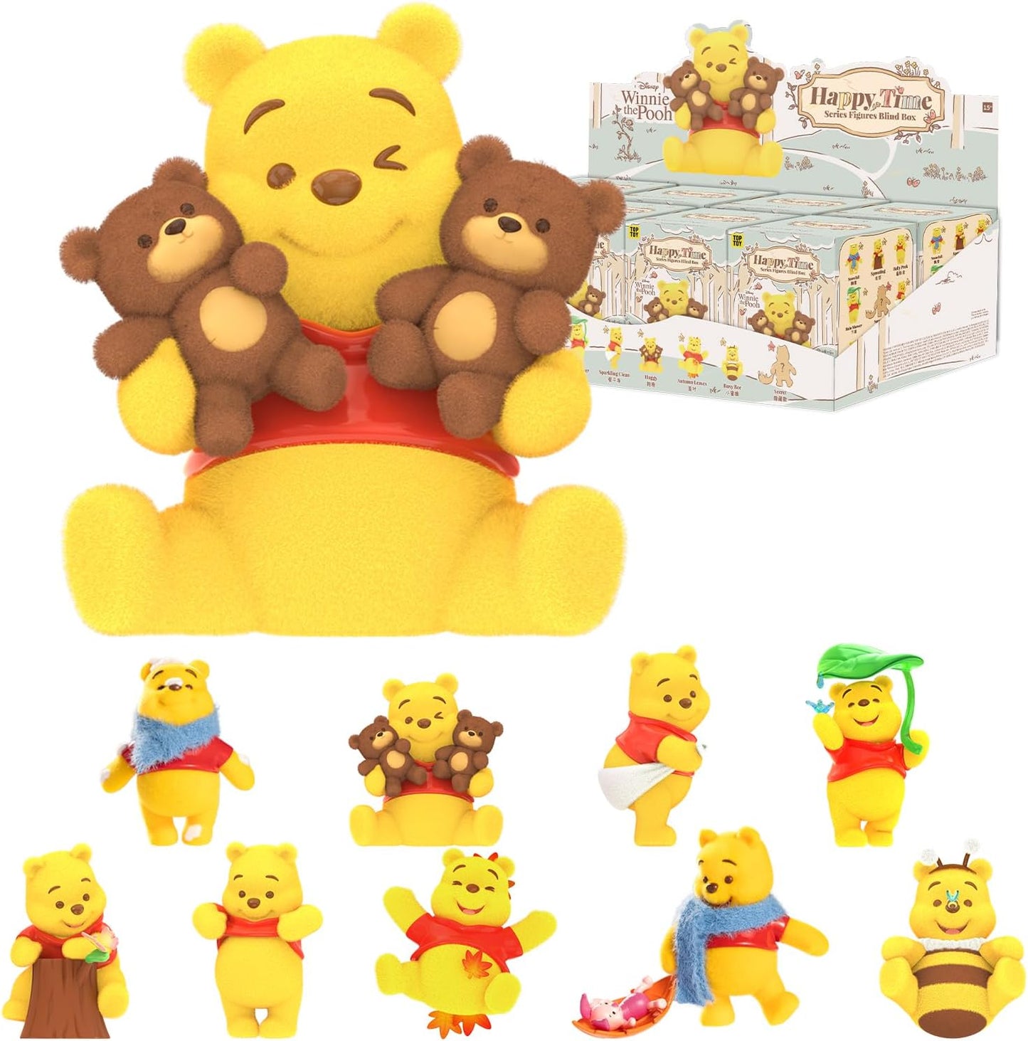 TOP TOY Disney (Disney) Winnie the Pooh Happy Every Day 2.0 Series [1 Piece] Gacha Gacha Blind Box Figure Soft Vinyl PVC Premium Toy Birthday Present Winnie the Pooh For Character Collectors