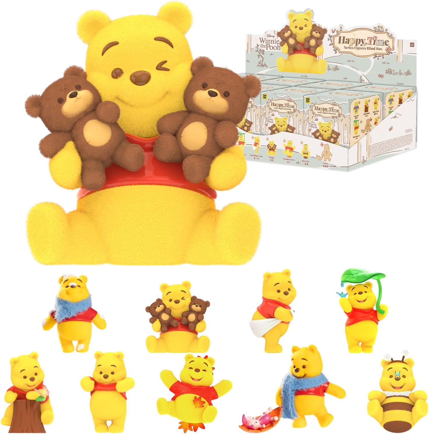 TOP TOY Disney (Disney) Winnie the Pooh Happy Every Day 2.0 Series [1 Piece] Gacha Gacha Blind Box Figure Soft Vinyl PVC Premium Toy Birthday Present Winnie the Pooh For Character Collectors