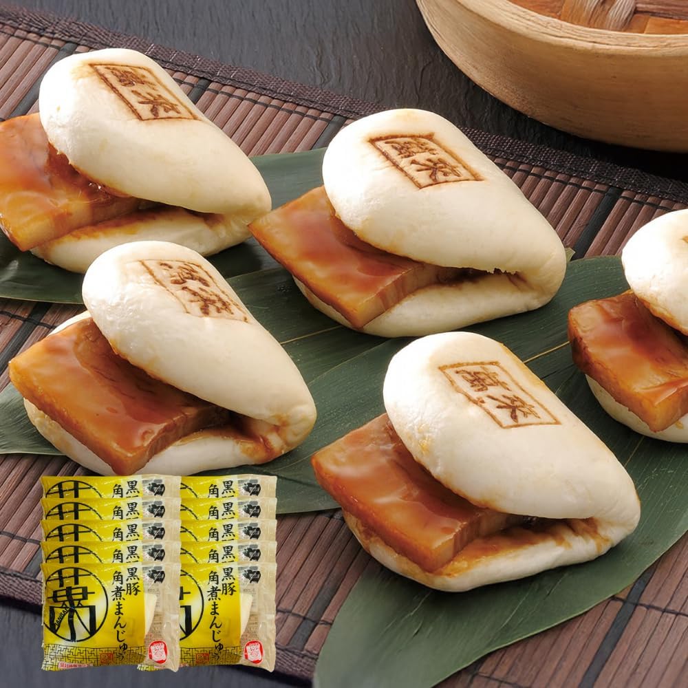 Kurobuta Corner Stew Manju 80g x 5 pieces Kagoshima Kurobuta Used Frozen Local Specialty Takeout Gourmet Side Dish Meat Bun Pork Bun Corner Stew Individually Wrapped Father's Day Ochugen Oseibo