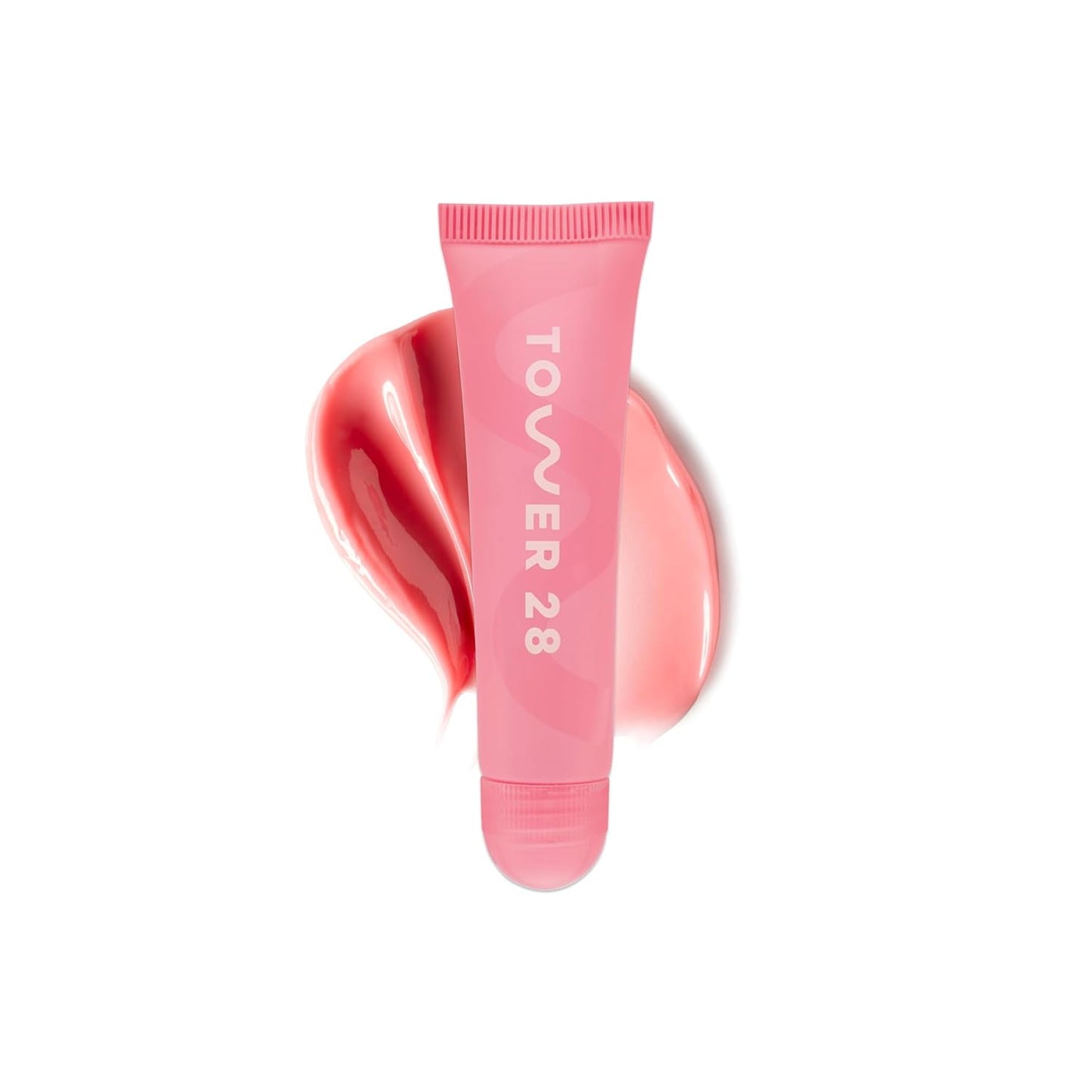 Tower 28 LipSoftie Bálsamo Labial Hidratante con Tinte, Mascarilla Labial Hidratante para Labios Agrietados - Sabor a Sandía Kiwi, Brillo Rosa Claro