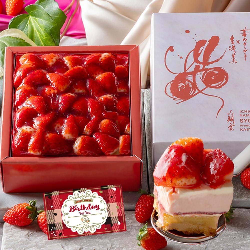 Kasho Morin Strawberry Mont Blanc, Luxury Strawberry Trio (Strawberry Tart, Tiramisu, and Icing Combination) Pre-order, Sweets, Gift, Strawberry Tart (Regular Gift)