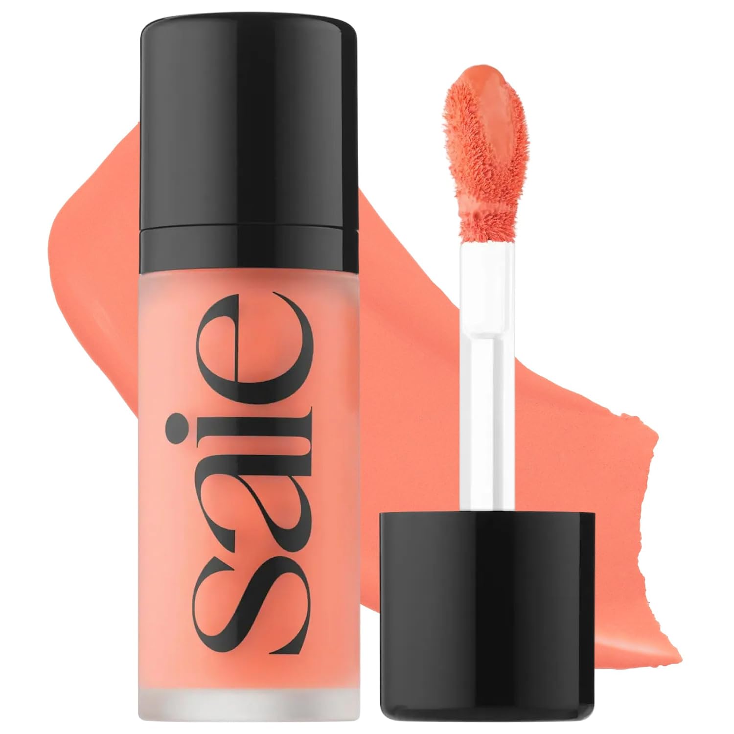 Saie Mini Dew Liquid Blush for Cheeks - Hydrating Cream Blush Stick with a Blendable + Buildable Formula - Skincare Infused Dewy Cheek Tint for a Natural Flush - Clean, Vegan Makeup - Sweetie (.24 oz)
