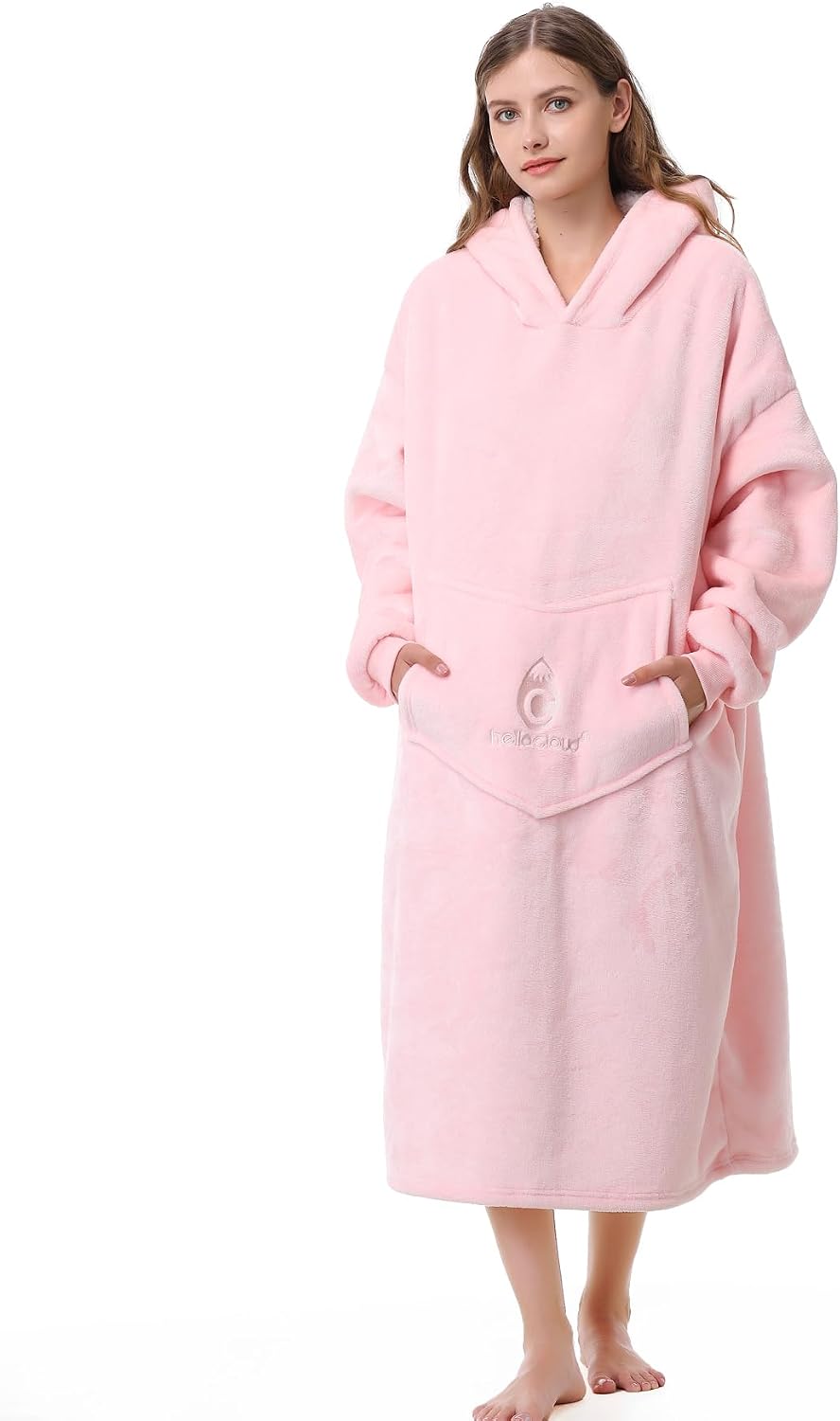 Manta con capucha de gran tamaño, sudadera de manta portátil, forro polar sherpa ultra suave, cómoda sudadera con capucha