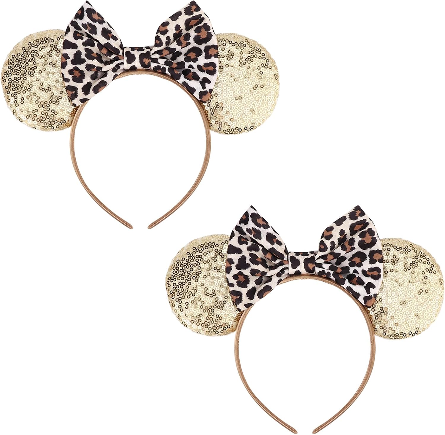 AQOKKA Mouse Ears Headbands with Bow Minnie Ears Cosplay Costume Hair Accessories for Women Birthday Party Decoration