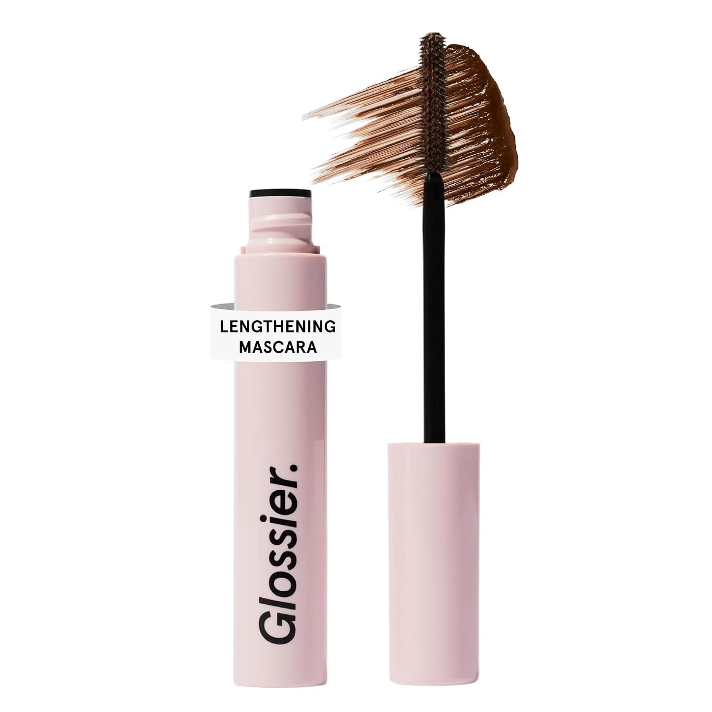 Glossier Lash Slick Lengthening Mascara, Black - Weightless Tubing Mascara + Conditioning Vegan Biotin & Japanese Fibers - Up to 12Hr Wear, Smudge Resistant, Precise Application, True Black, 0.29 oz