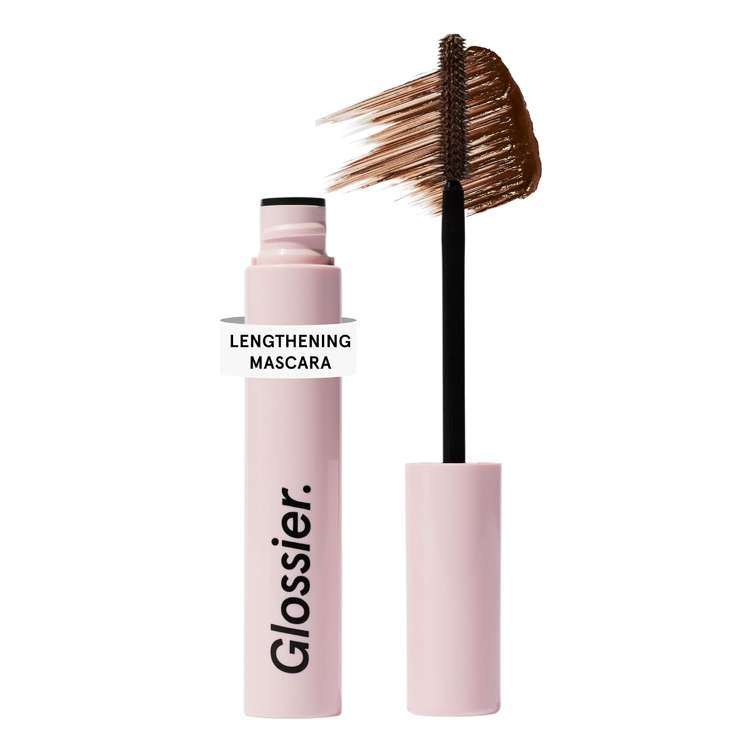 Glossier Lash Slick Lengthening Mascara, Black - Weightless Tubing Mascara + Conditioning Vegan Biotin & Japanese Fibers - Up to 12Hr Wear, Smudge Resistant, Precise Application, True Black, 0.29 oz