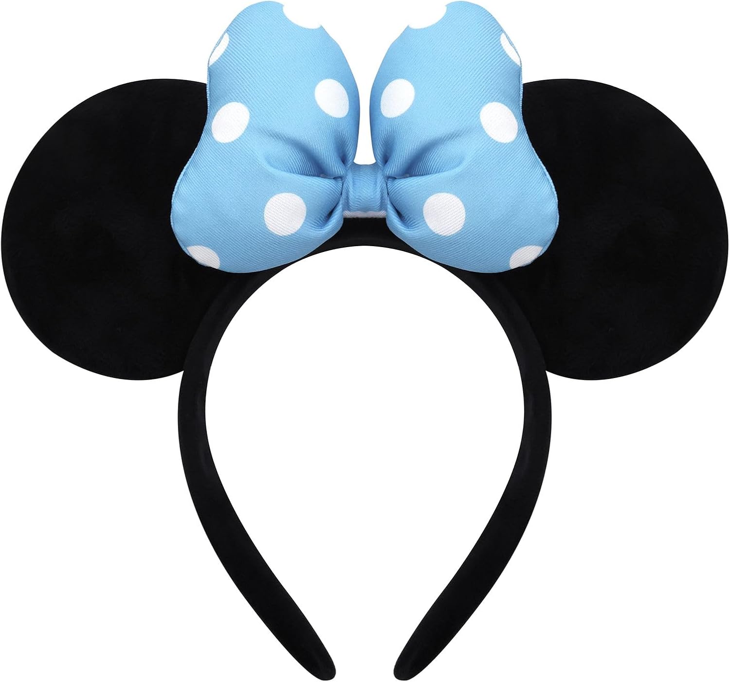 ODOCARE Handmade Mouse Ears Headband for Women and Ladies, Polka Dot Bow Mini Ears Costume Accessories