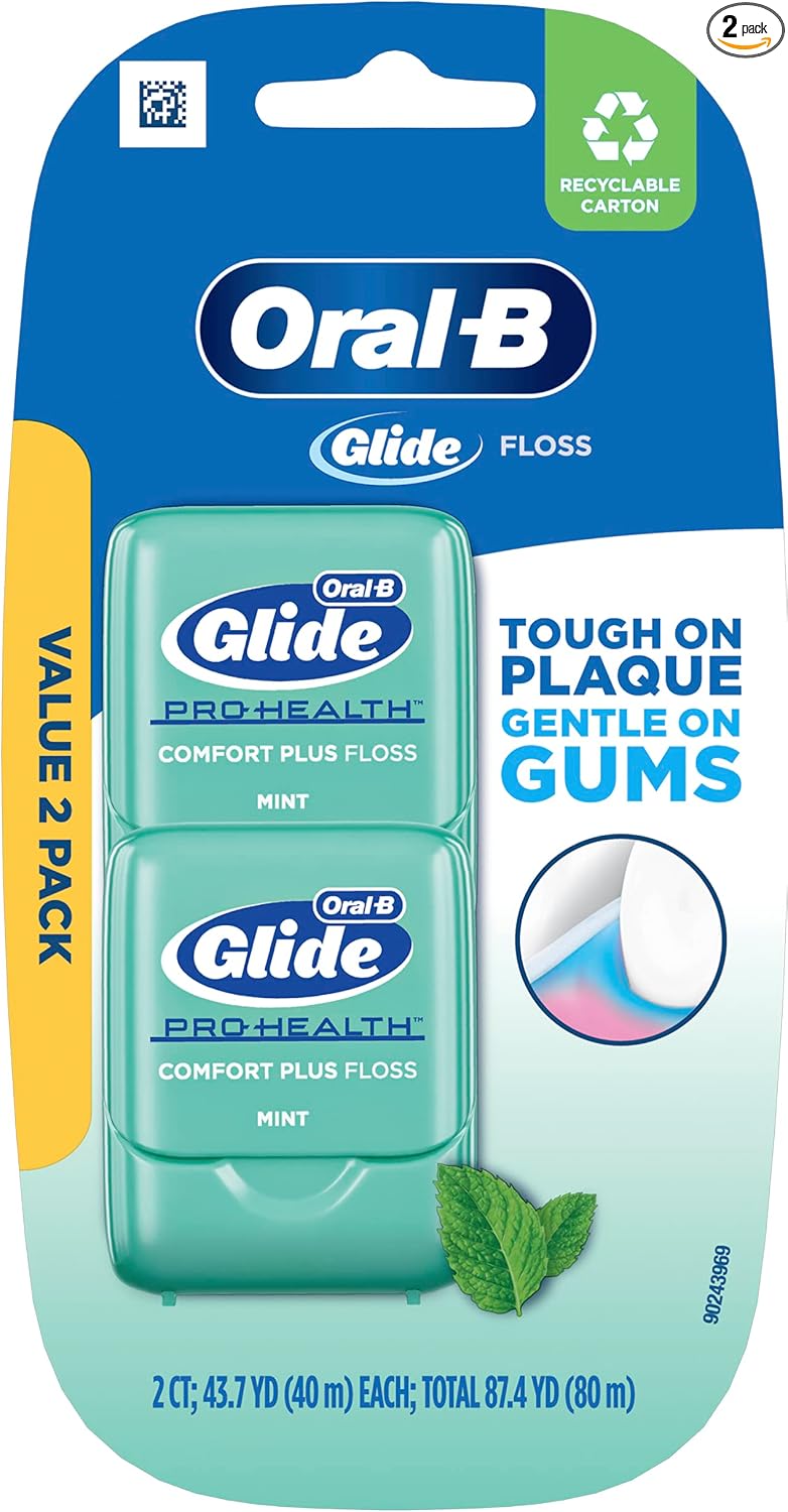 Oral-B Glide Pro-Health Comfort Plus - Hilo dental, menta, 3 unidades