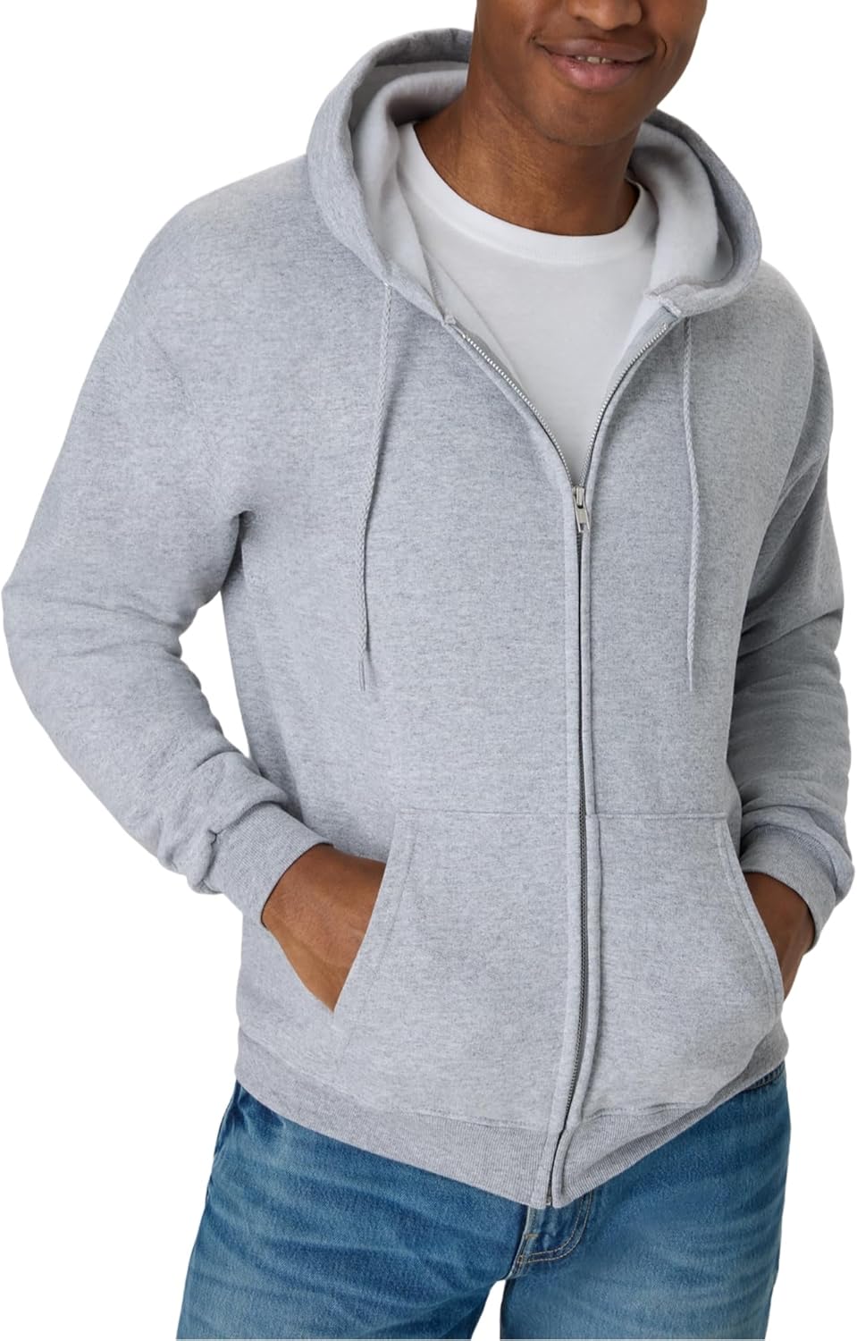 Hanes sudadera con capucha y cremallera completa para hombres, Ecosmart sudadera de polar con capucha y cremallera completa para hombres, sudadera con capucha