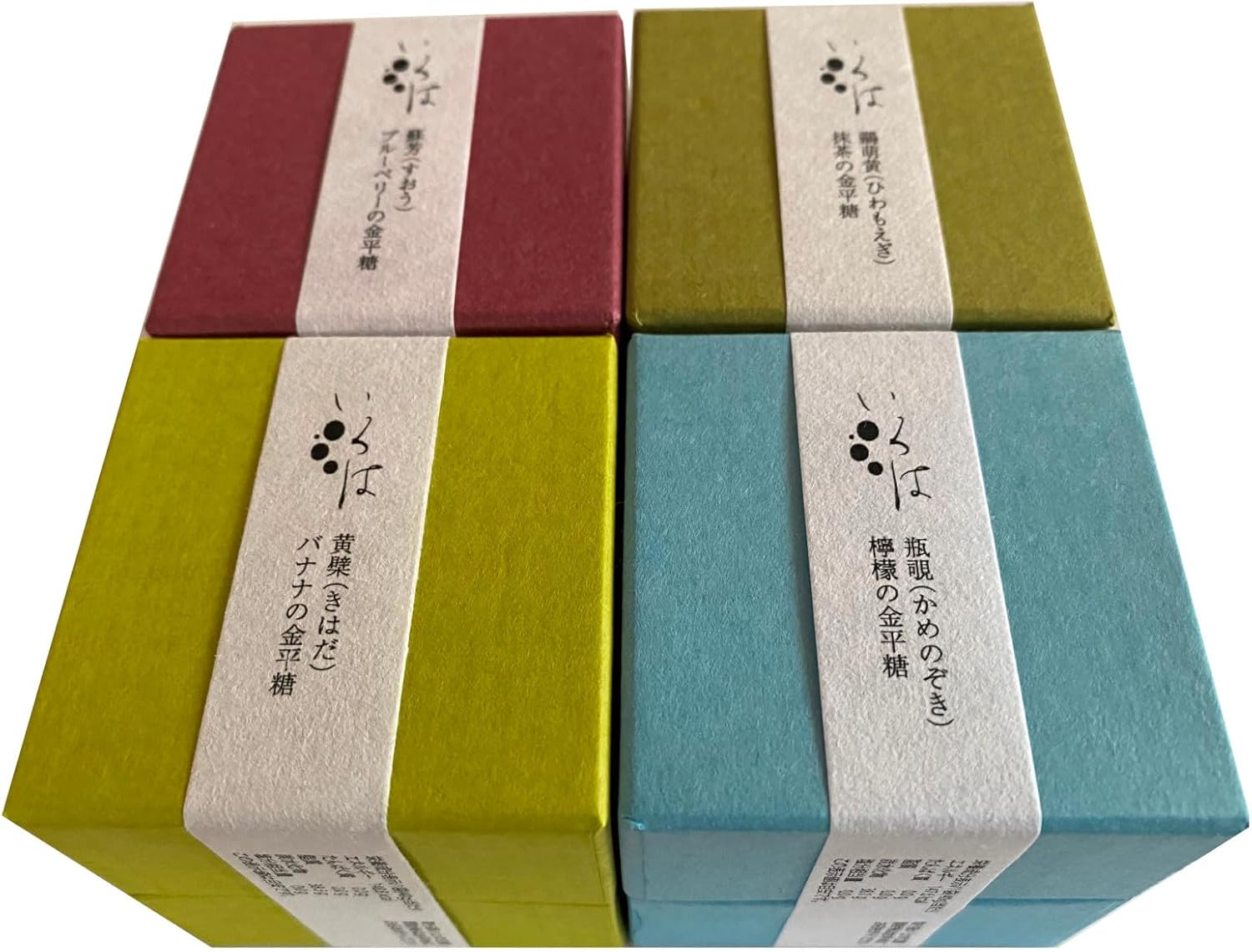 Iroha Traditional Sugar Candy 3 Varieties Set - Peach, Banana, Lemon, Cherry, Handmade Souvenir Petit Gift Delicious Nostalgic Konpeito Tea Time Favors Return Gift New Flavor