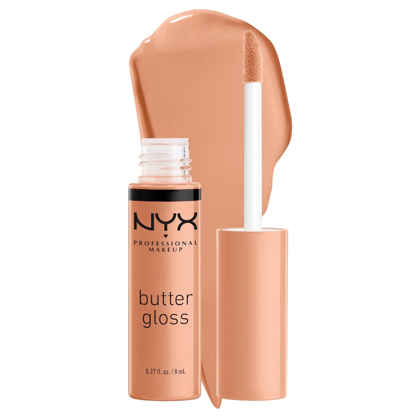 NYX MAQUILLAJE PROFESIONAL Brillo de mantequilla, brillo de labios no pegajoso - Tiramisu (Brown)