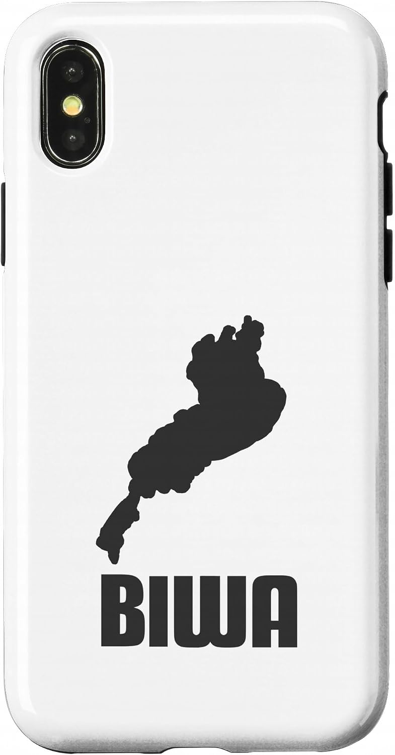 BIWA 琵琶湖 滋賀 地図【47都道府県】ジモティ JIMO-T ブランド パロディ 地元 お土産 プレゼント 面白 スマホケース iPhone 16 用