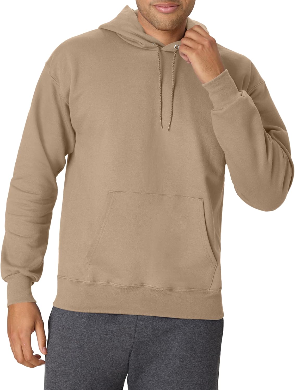 Hanes Sudadera con capucha de forro polar pesado para hombre, sudadera de algodón para hombre
