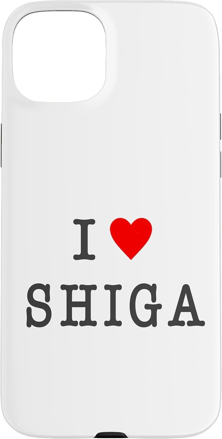 アイラブ・SHIGA 滋賀（I Love ハート）【47都道府県】ジモティ プレゼント お土産 面白 スマホケース iPhone 14 Plus 用