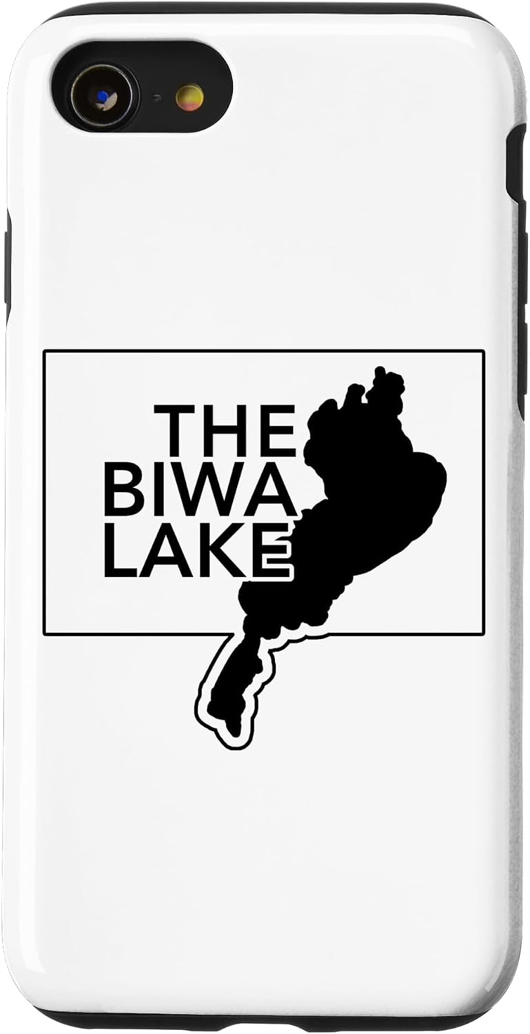 THE BIWA LAKE 琵琶湖 滋賀 地図【47都道府県】ジモTティ JIMO-T 地元愛 お土産 プレゼント 面白 スマホケース iPhone 16 Plus 用
