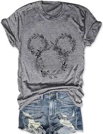 Magic Kingdom Castle - Camisa casual de manga corta para vacaciones, ropa bohemia para mujer, lindas camisetas de verano