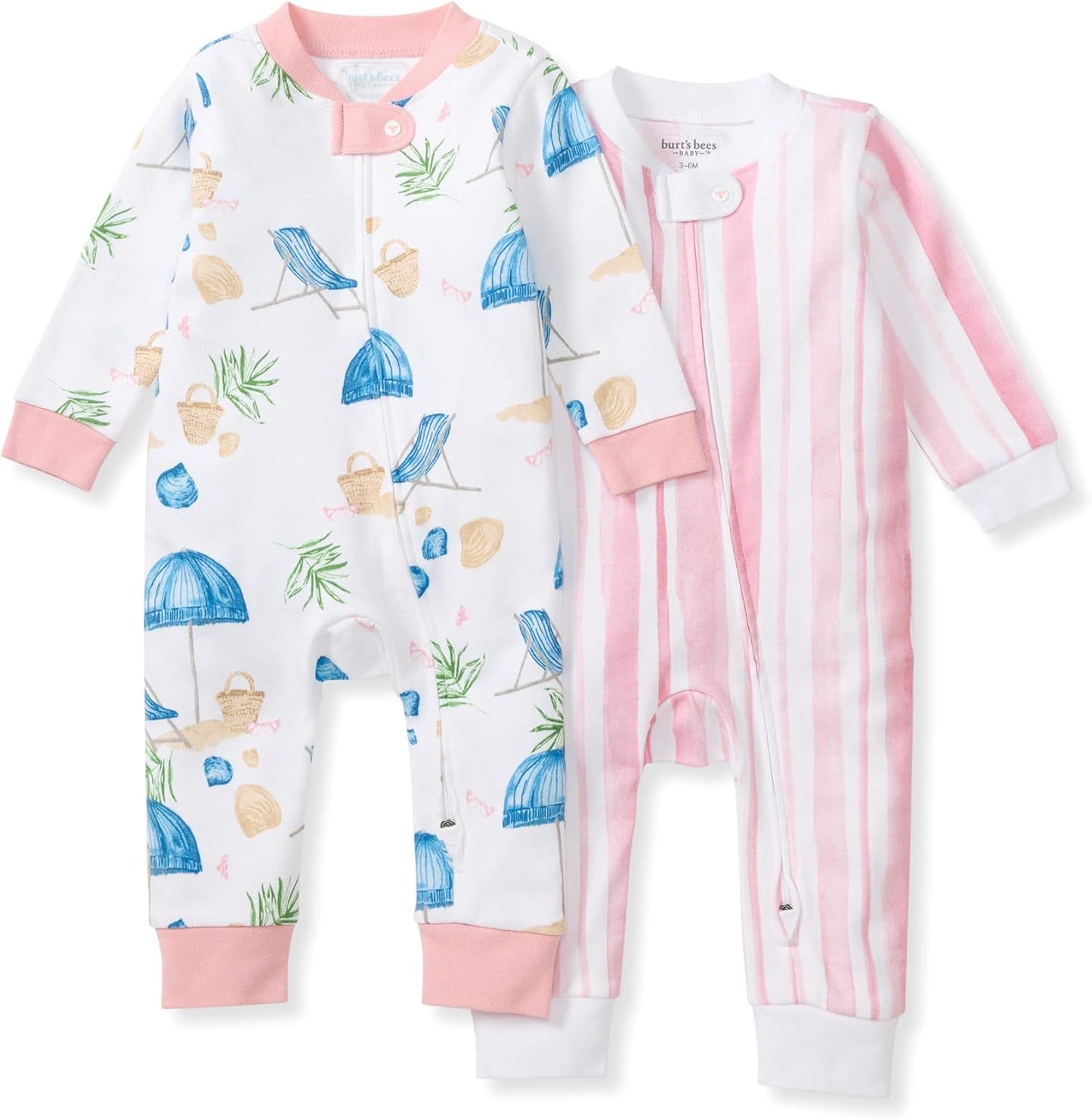 Burt's Bees Baby Pijama unisex para dormir y jugar, pijama de una pieza con cremallera sin pies | Soft organic cotton footed sleep & play features a loose, relaxed fit and 2-way zipper for easy nighttime changes