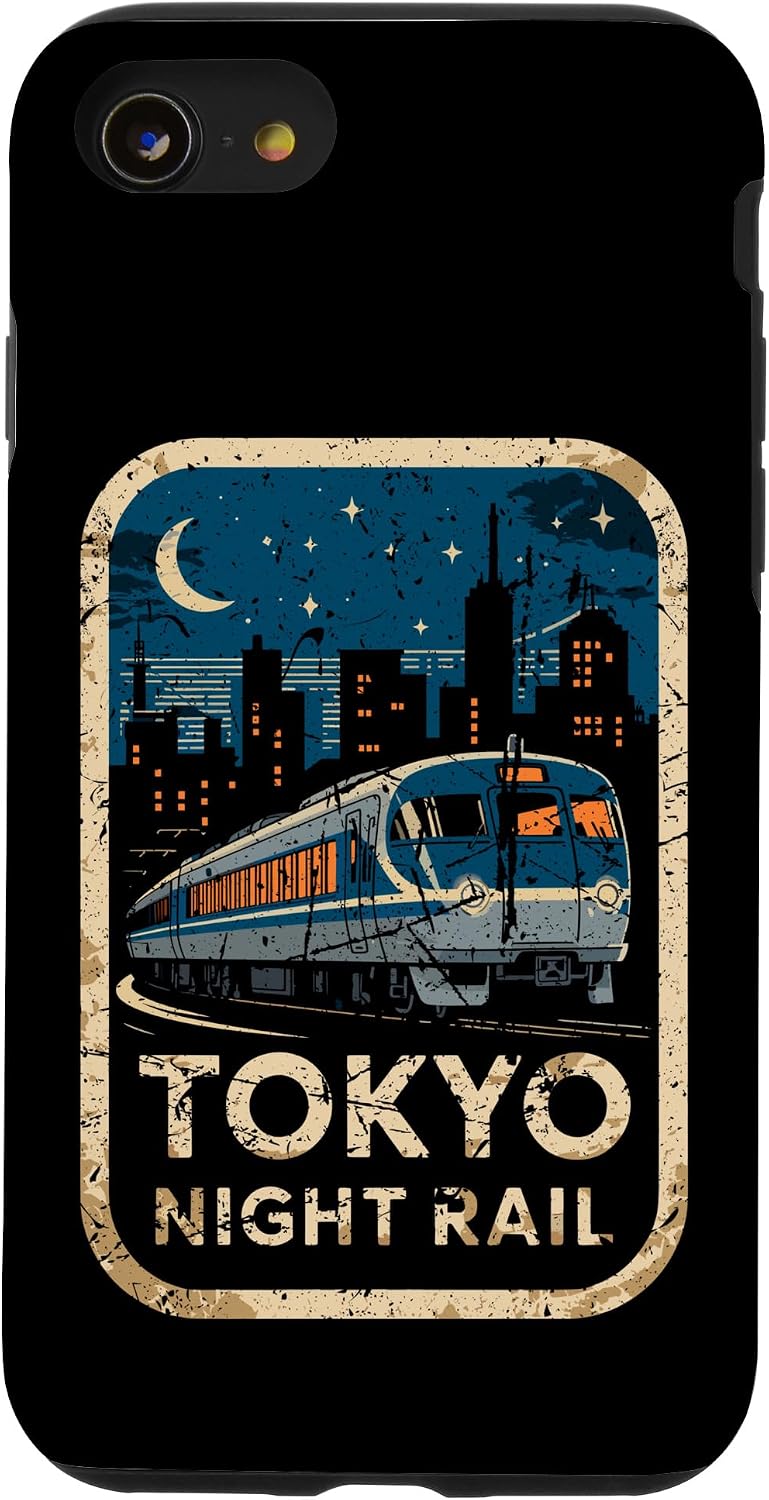 東京 夜行レール 日本 ビンテージ 都市列車 アニメ お土産 スマホケース iPhone 15 用