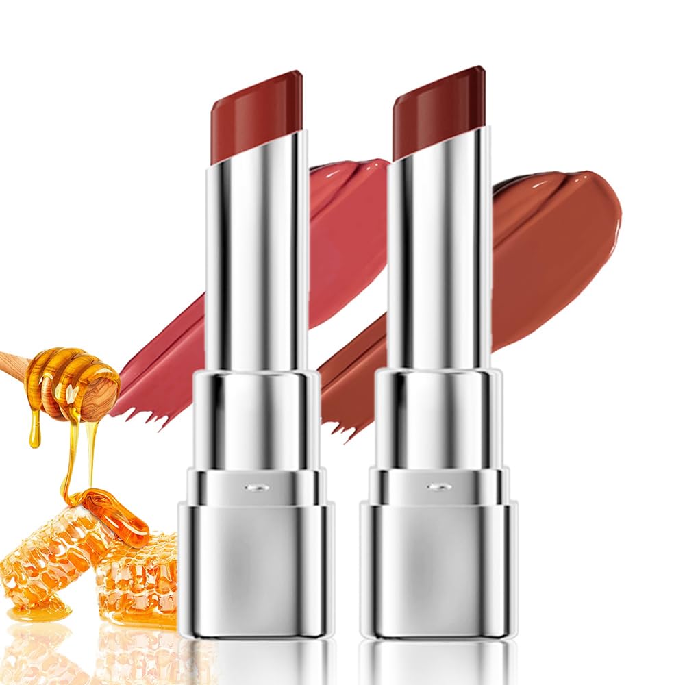FeiCuiYun Bálsamo Labial con Tinta de Miel Rosa, Lápiz Labial Hidratante Transparente, Color Labial Hidratante para Todos los Tonos de Piel, Bálsamo Labial Nutritivo con un Toque de Cereza Negra
