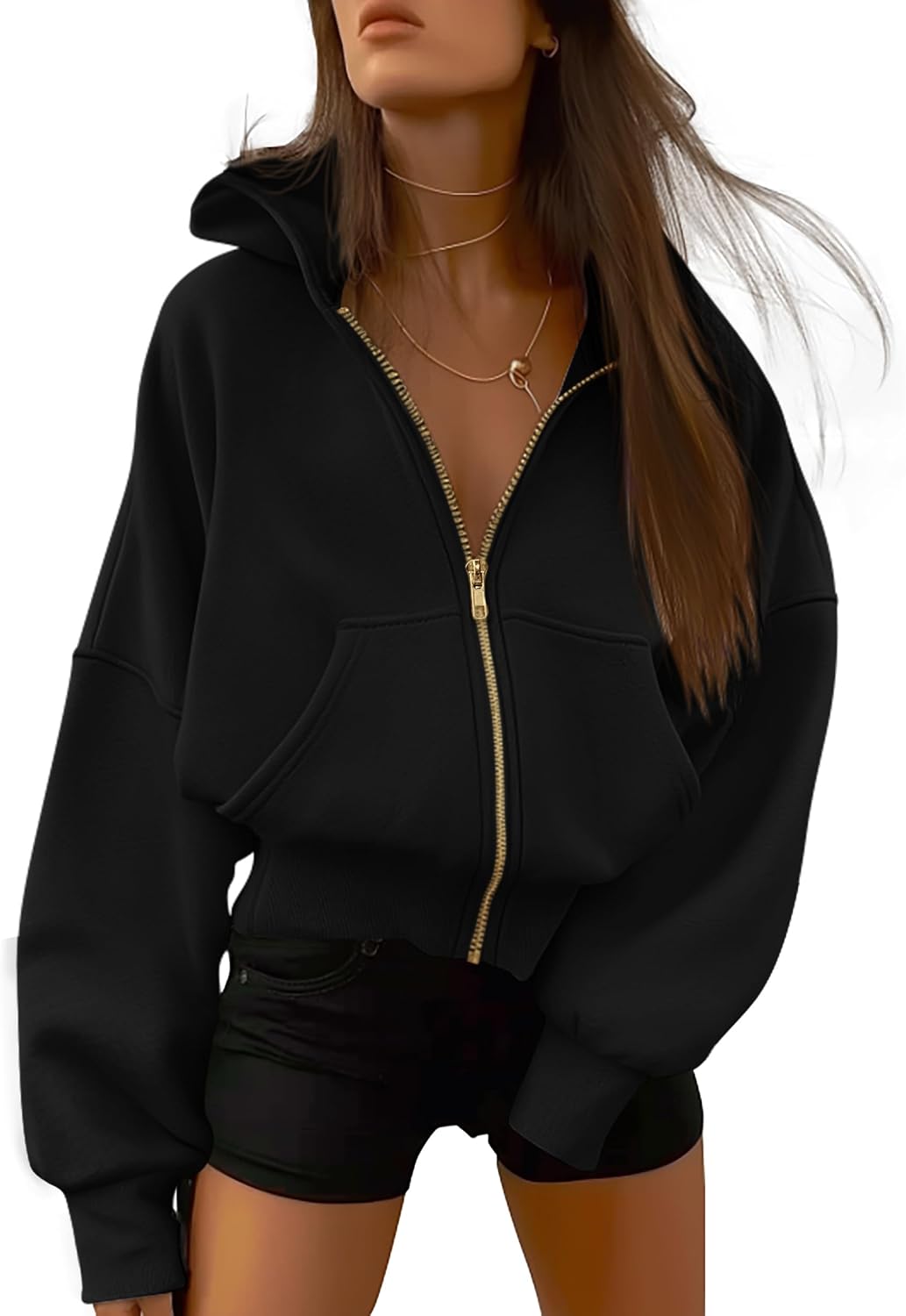 BTFBM Sudaderas con capucha para mujer, ropa de moda de otoño, chaqueta de forro polar de manga larga, trajes de invierno, sudadera con capucha Y2K con cremallera