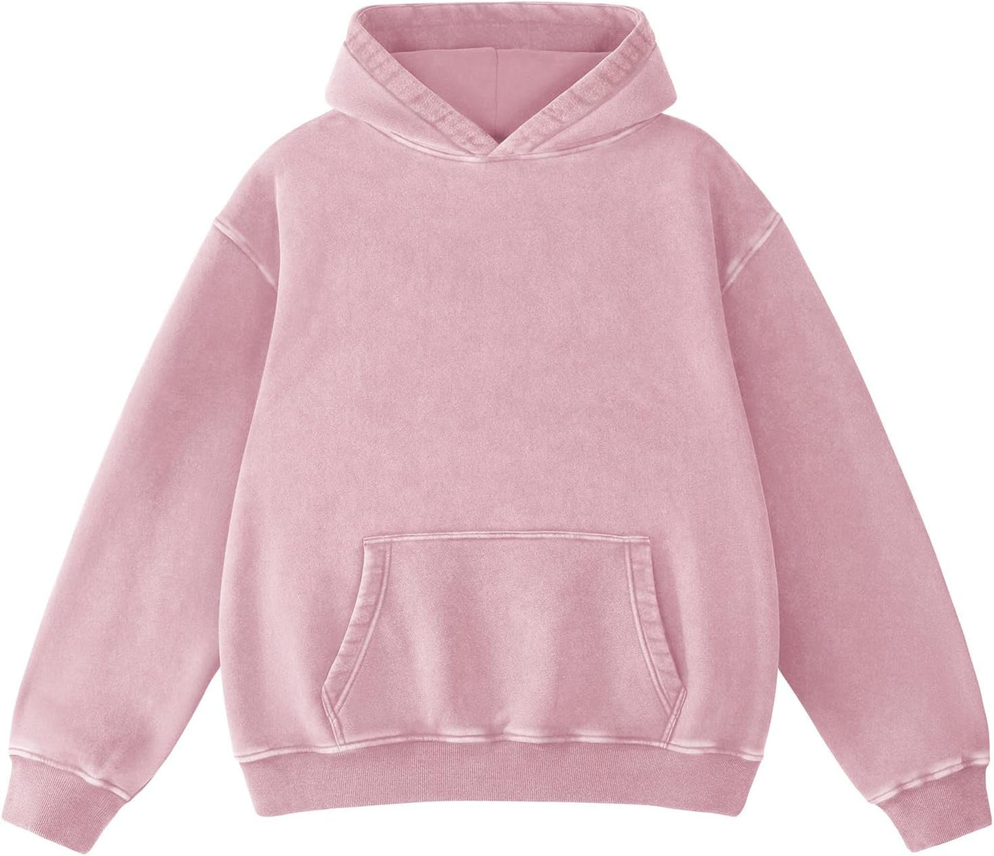 Dnzzs Sudadera con lavado ácido para mujer, sudadera con capucha de manga larga, sudaderas con capucha de gran tamaño de moda para mujer, sudaderas vintage y sudaderas pesadas