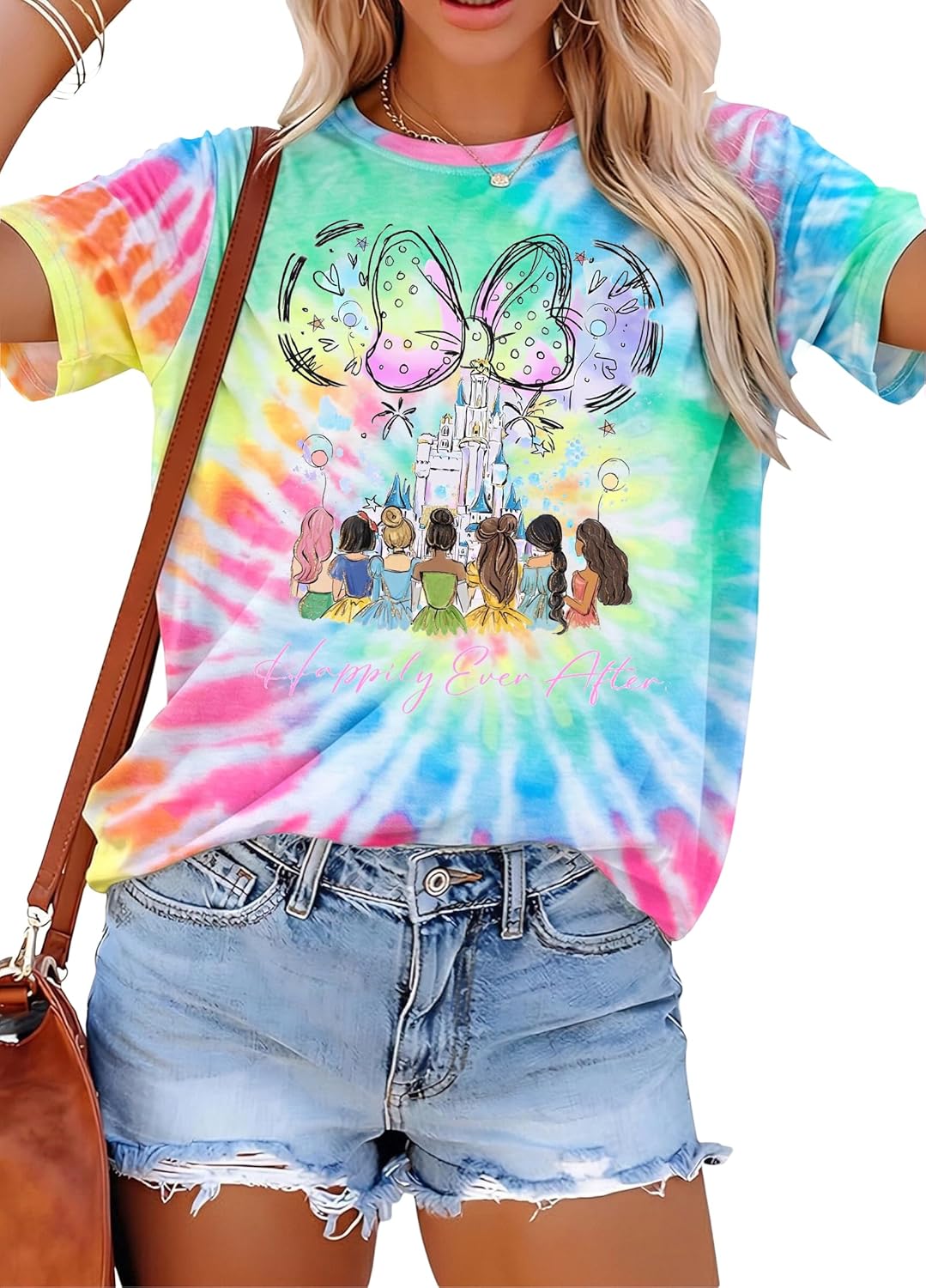 Camisetas de princesa mágica para mujer: camiseta de Magic Kingdom, camiseta de princesa, divertida camiseta familiar para vacaciones, camiseta casual para vacaciones