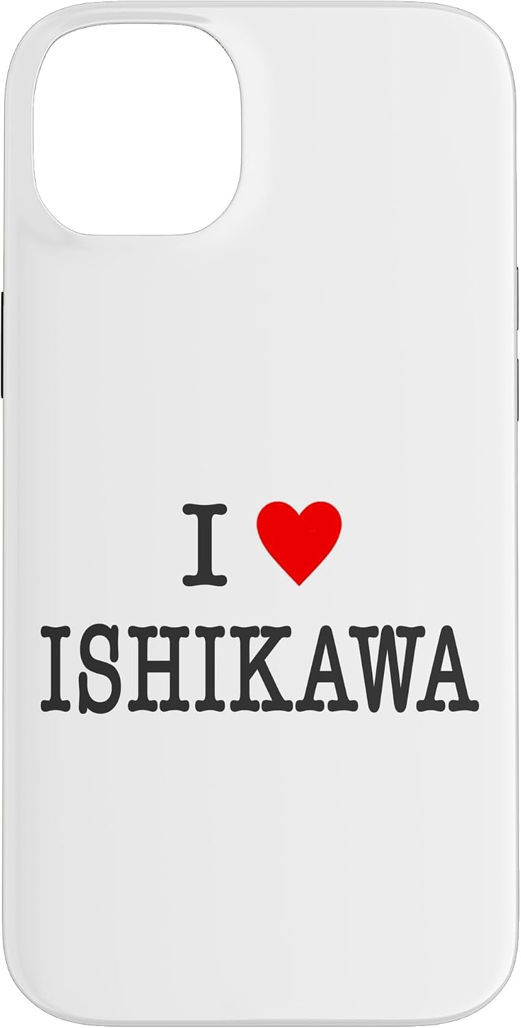 アイラブ・ISHIKAWA 石川（I Love ハート）【47都道府県】ジモT ティ 地元愛 旅行 グッズ お土産 面白 スマホケース iPhone 7 Plus/8 Plus 用