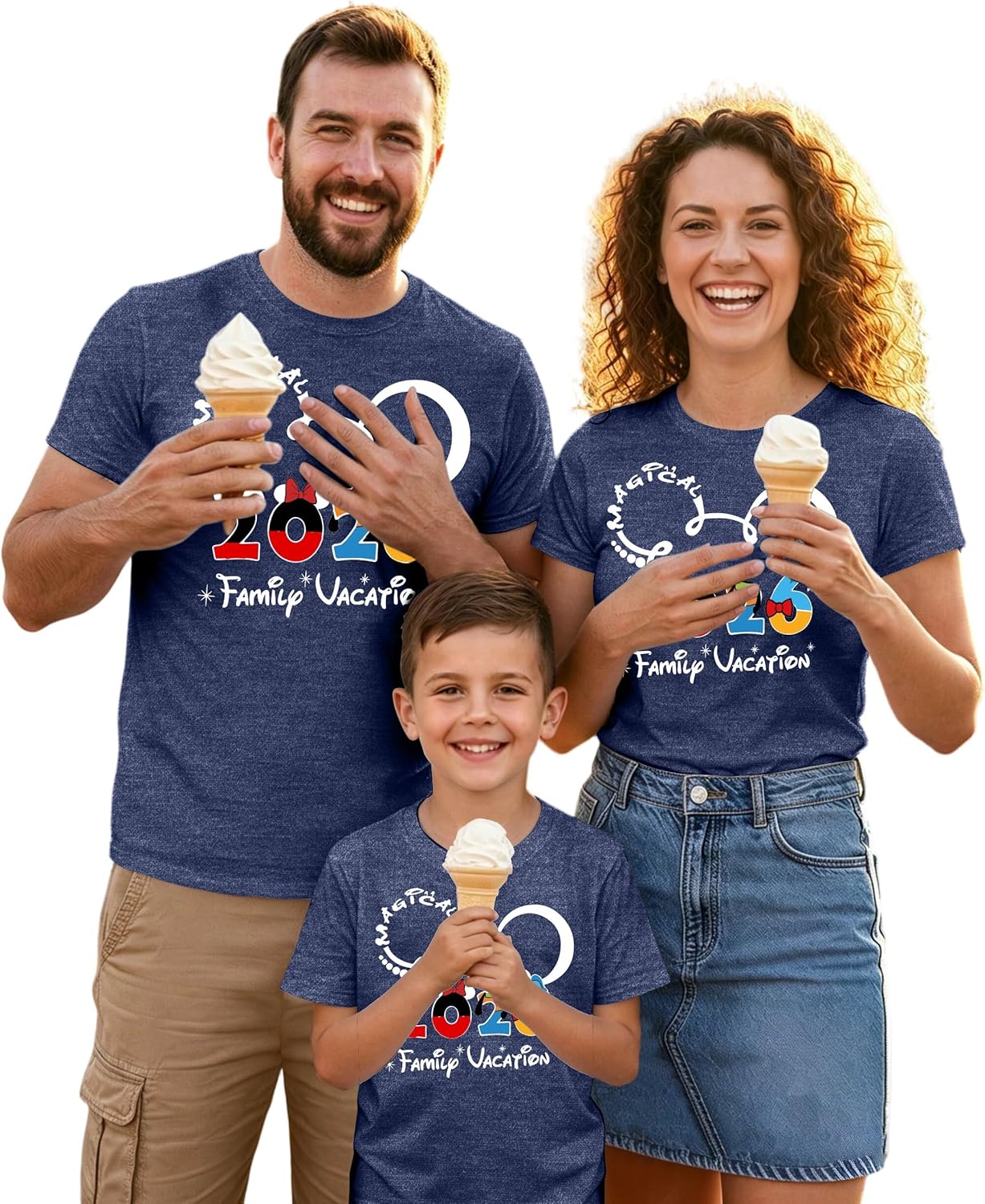 Camisas a juego para vacaciones familiares: camisa mágica con gráficos de dibujos animados 2026, trajes a juego para la familia, camisetas divertidas de viaje de verano