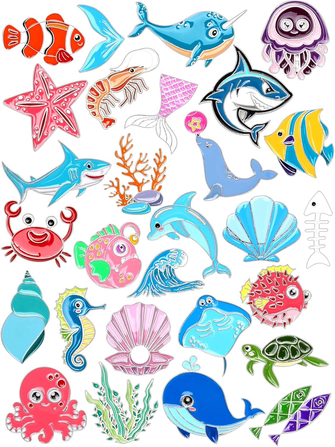 JUNEBRUSHS 28 pines esmaltados de animales, bonitos broches de animales del bosque, elefante, panda, tigre, jirafa, para decoración de fiestas, intercambio, regalo, mochilas, ropa, bolsas, sombreros y accesorios