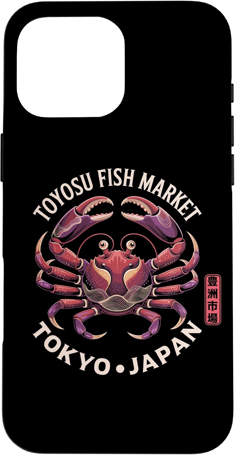 豊洲魚市場 東京ジャパン かに 漢字 お土産 スマホケース iPhone 15 Plus 用