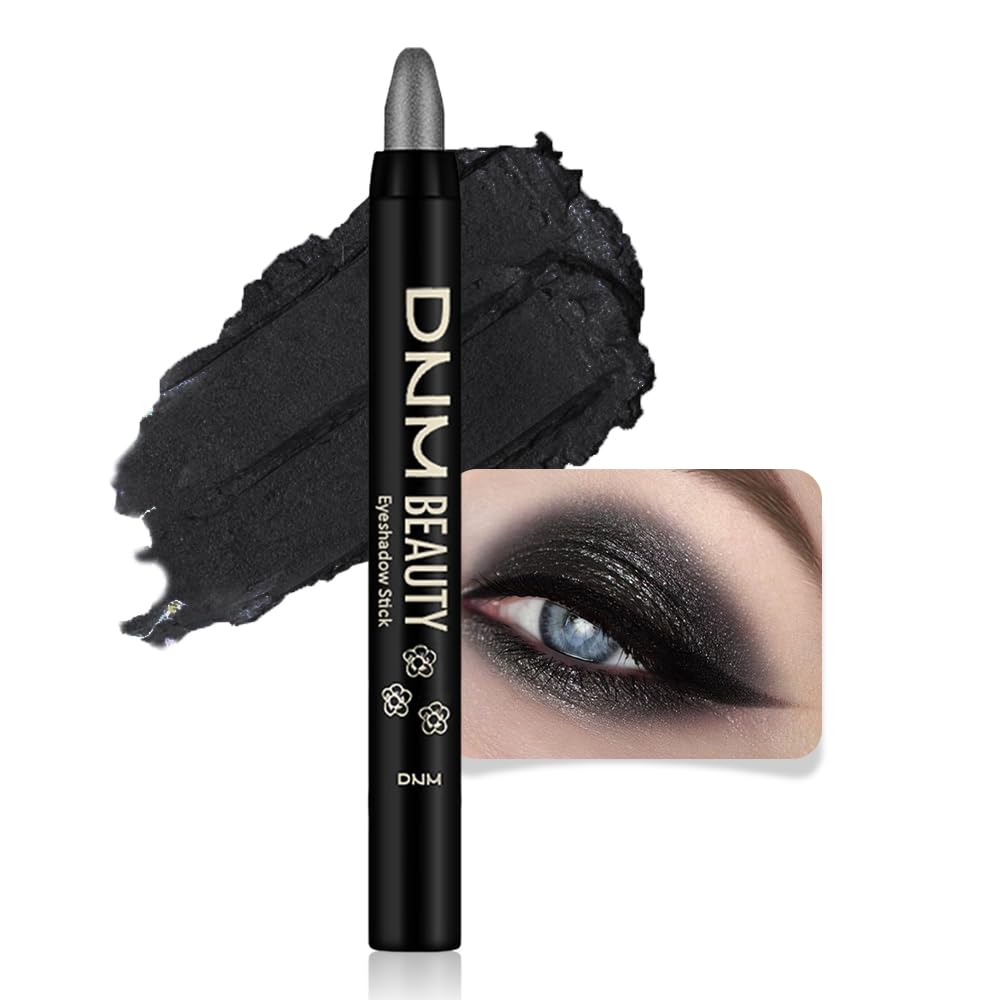 Juego de 8 piezas de barras iluminadoras de sombra de ojos en crema, champán perla gris topo bronce cacao piedra masilla amatista ahumada con brillo mate, lápiz delineador de ojos, barra aplicadora