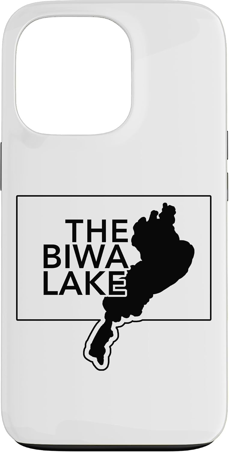 THE BIWA LAKE 琵琶湖 滋賀 地図【47都道府県】ジモTティ JIMO-T 地元愛 お土産 プレゼント 面白 スマホケース iPhone 16 Plus 用