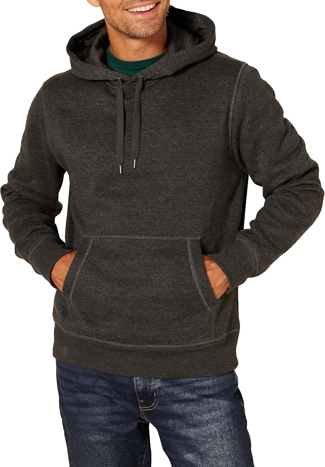 Essentials Sudadera de vellón con capucha para hombre (disponible en tallas para hombres grandes y altos)