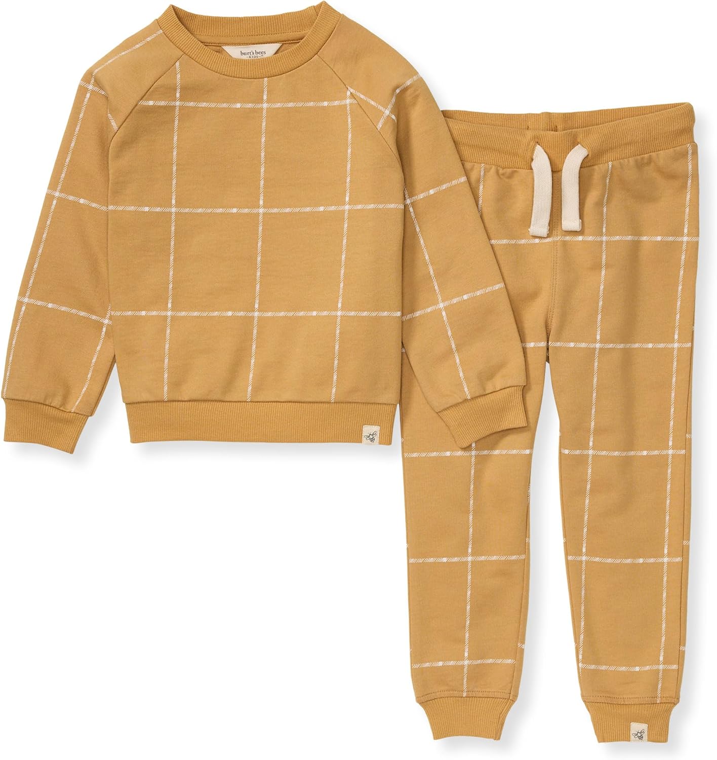 Burt's Bees Baby conjunto de camisa y pantalón para bebé niño, conjunto de camiseta de manga larga y pantalón, 100% algodón orgánico