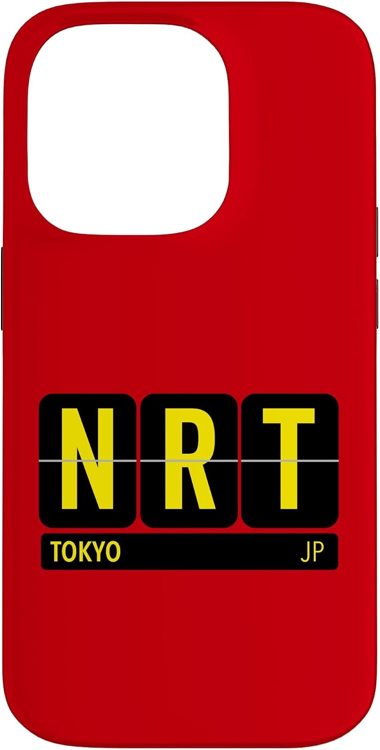 NRT 東京 日本 旅行 お土産 イエロー文字 スマホケース iPhone 11 用