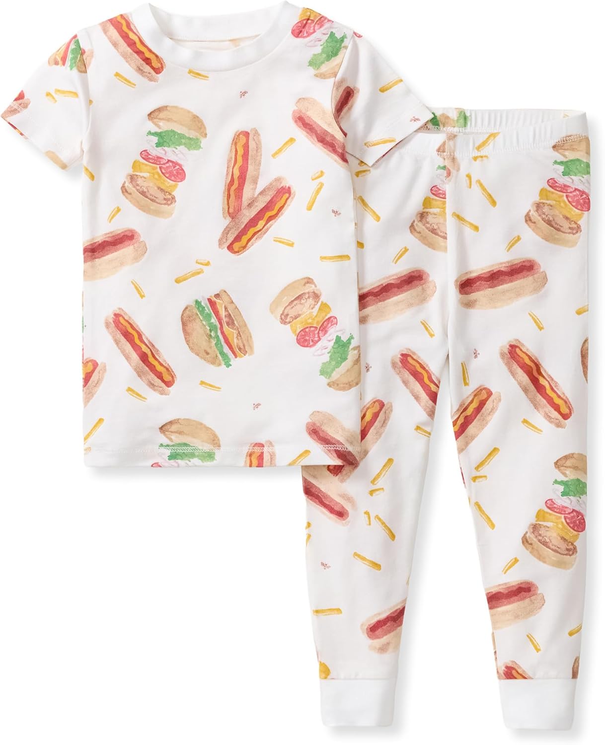 Burt's Bees Baby Unisex Honeysoft™ Lyocell, Tee and Long Pants PJ Set, 2-PC | Silkier than ever - Honeysoft™ top and pants sleepwear set for soft & sweet dreams