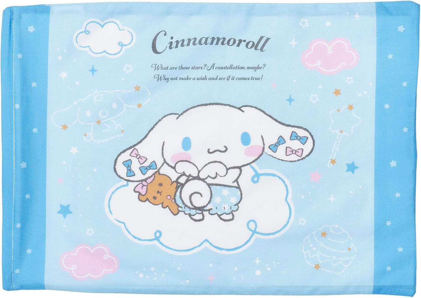 MORiPiLO Children's Pillow, Low Profile, My Melody and Kuromi, Sanrio Characters, Love Love Pink, Approximately 11 x 15.4 inches (28 x 39 cm), Skin-friendly 100% Cotton Fabric, Washable, Cover