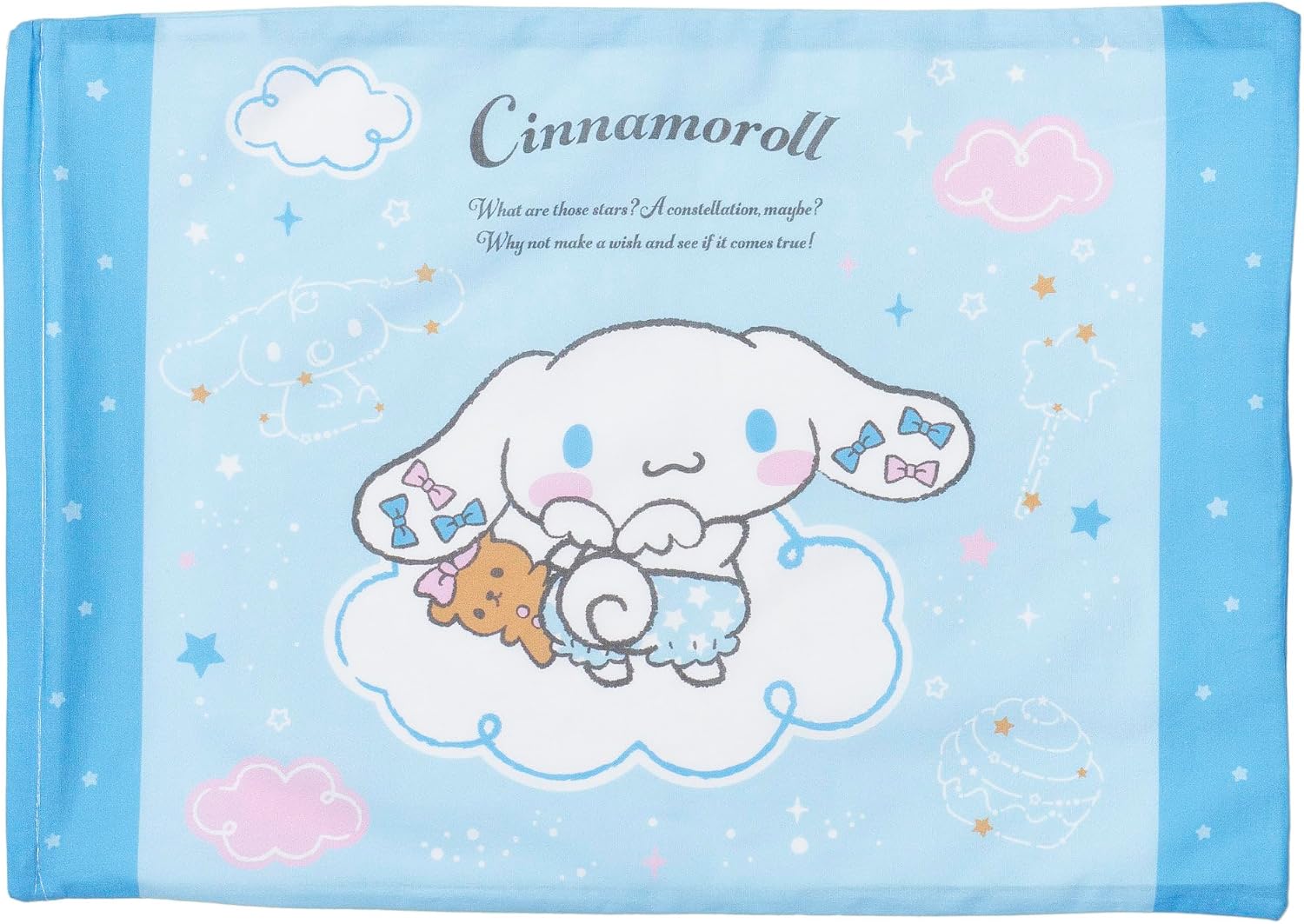 MORiPiLO Children's Pillow, Low Profile, My Melody and Kuromi, Sanrio Characters, Love Love Pink, Approximately 11 x 15.4 inches (28 x 39 cm), Skin-friendly 100% Cotton Fabric, Washable, Cover
