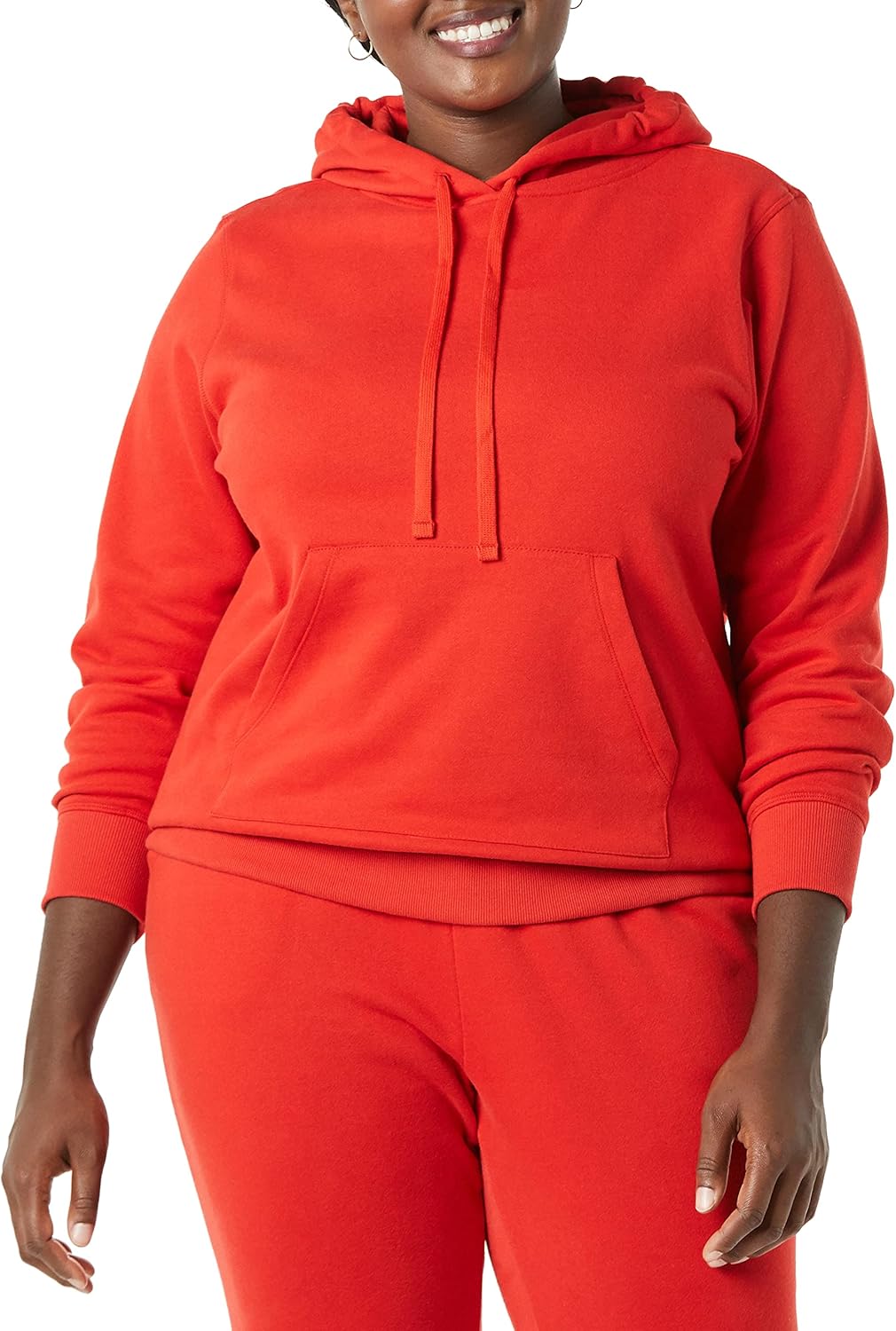 Essentials Sudadera con capucha, de vellón, para mujer