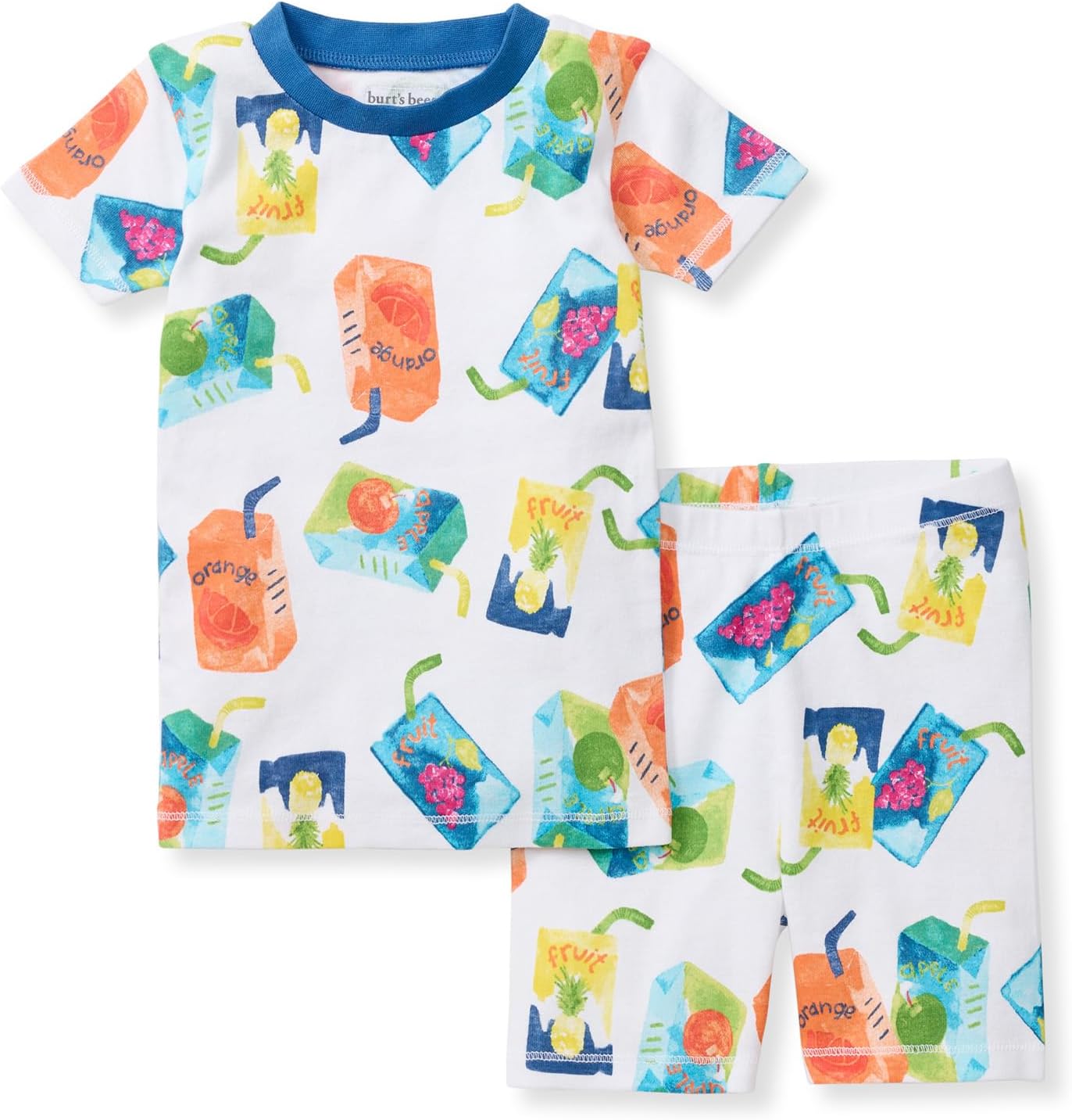 Burt's Bees Baby Pijama unisex de algodón, camiseta de manga corta de 2 piezas y pantalones cortos | Snug fitting, yet comfy warm weather pajamas sets are made in our classic rib fabric