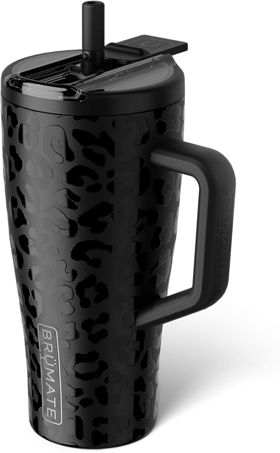 BrüMate Era Flip - Vaso de 40 onzas con tapa con pajilla cubierta 100 % a prueba de fugas, popote higiénico cubierto, botella de agua de acero inoxidable aislada con asa, apto para portavasos, sin BPA (Lilac Dusk)