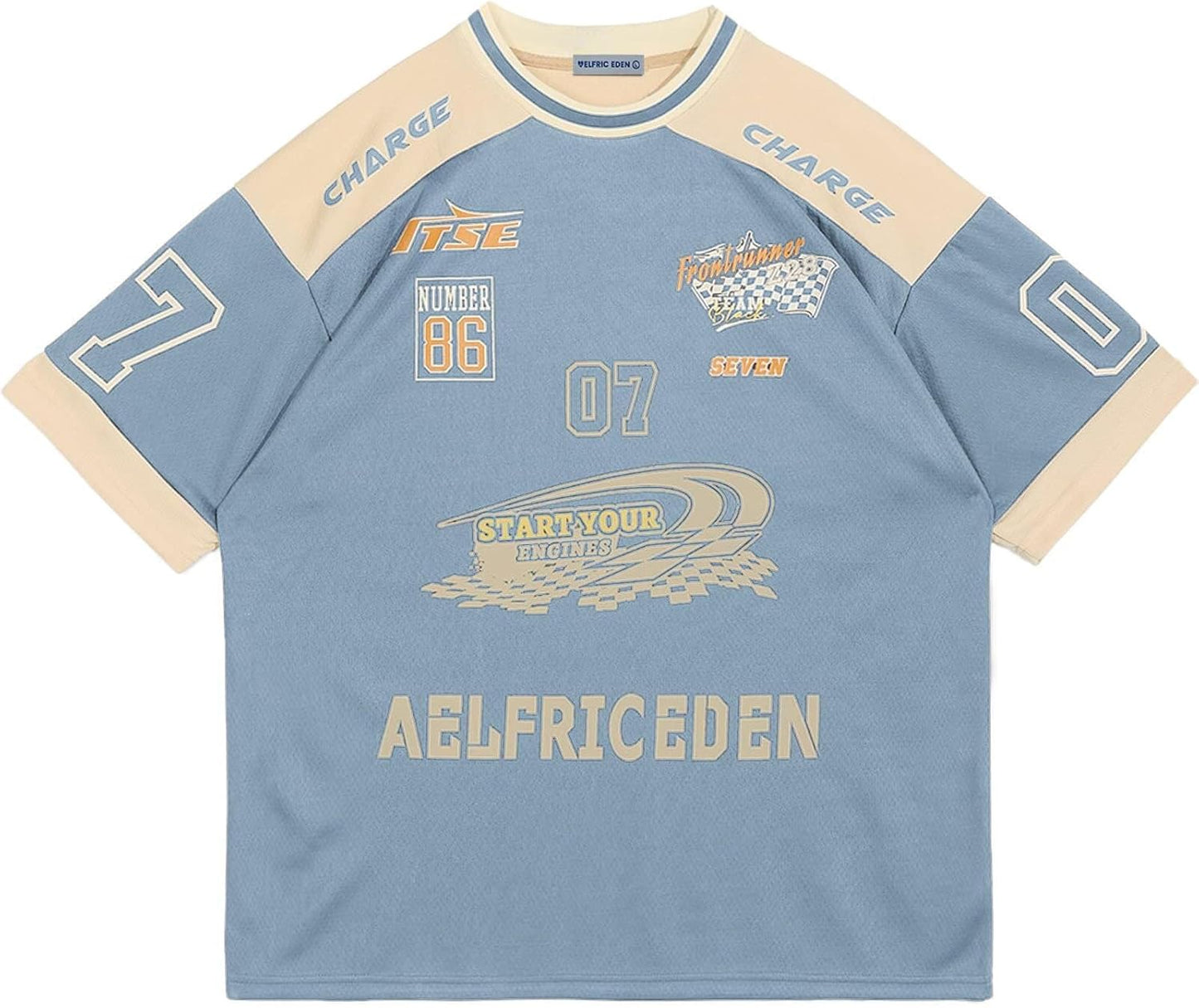 Aelfric Eden - Camisetas vintage de los años 90 de gran tamaño unisex con estampado gráfico, jersey informal, ropa de calle, top de verano