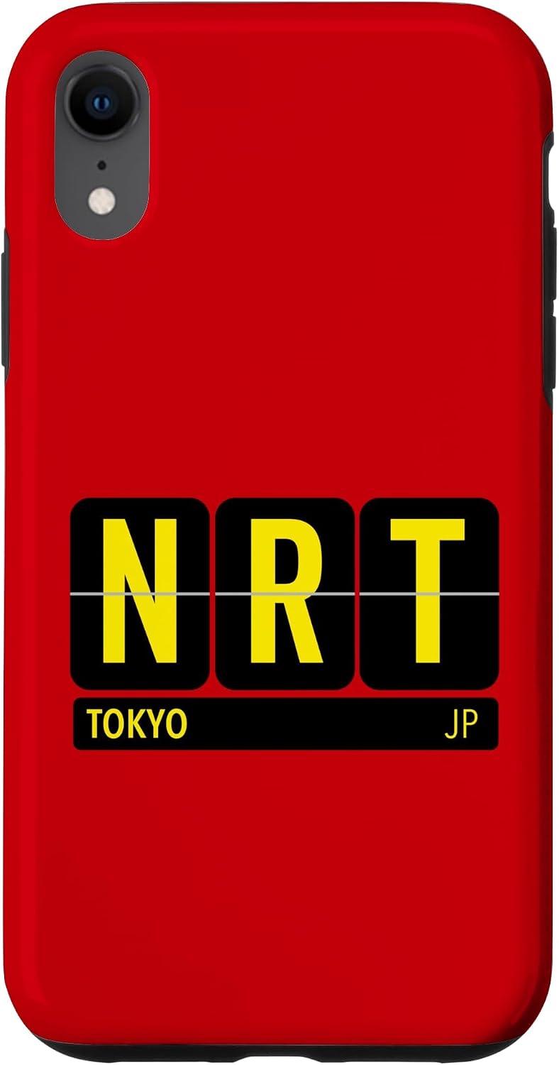 NRT 東京 日本 旅行 お土産 イエロー文字 スマホケース iPhone 11 用