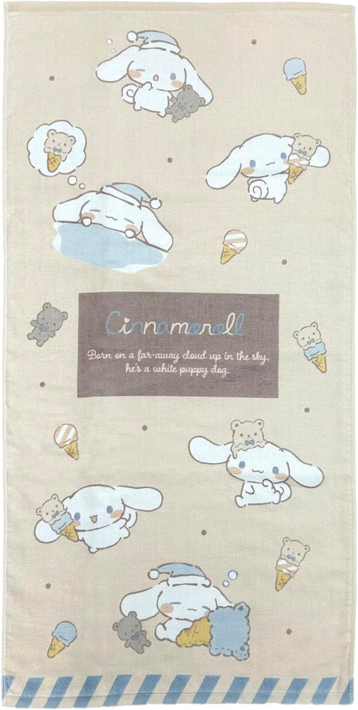 Nomura Towel Sanrio Characters Pochacco Bath Towel, 1 Piece, 23.6 x 47.2 inches (60 x 120 cm), 100% Cotton