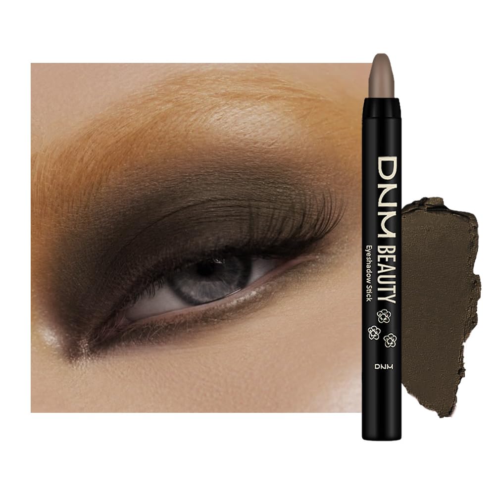 Juego de 8 piezas de barras iluminadoras de sombra de ojos en crema, champán perla gris topo bronce cacao piedra masilla amatista ahumada con brillo mate, lápiz delineador de ojos, barra aplicadora