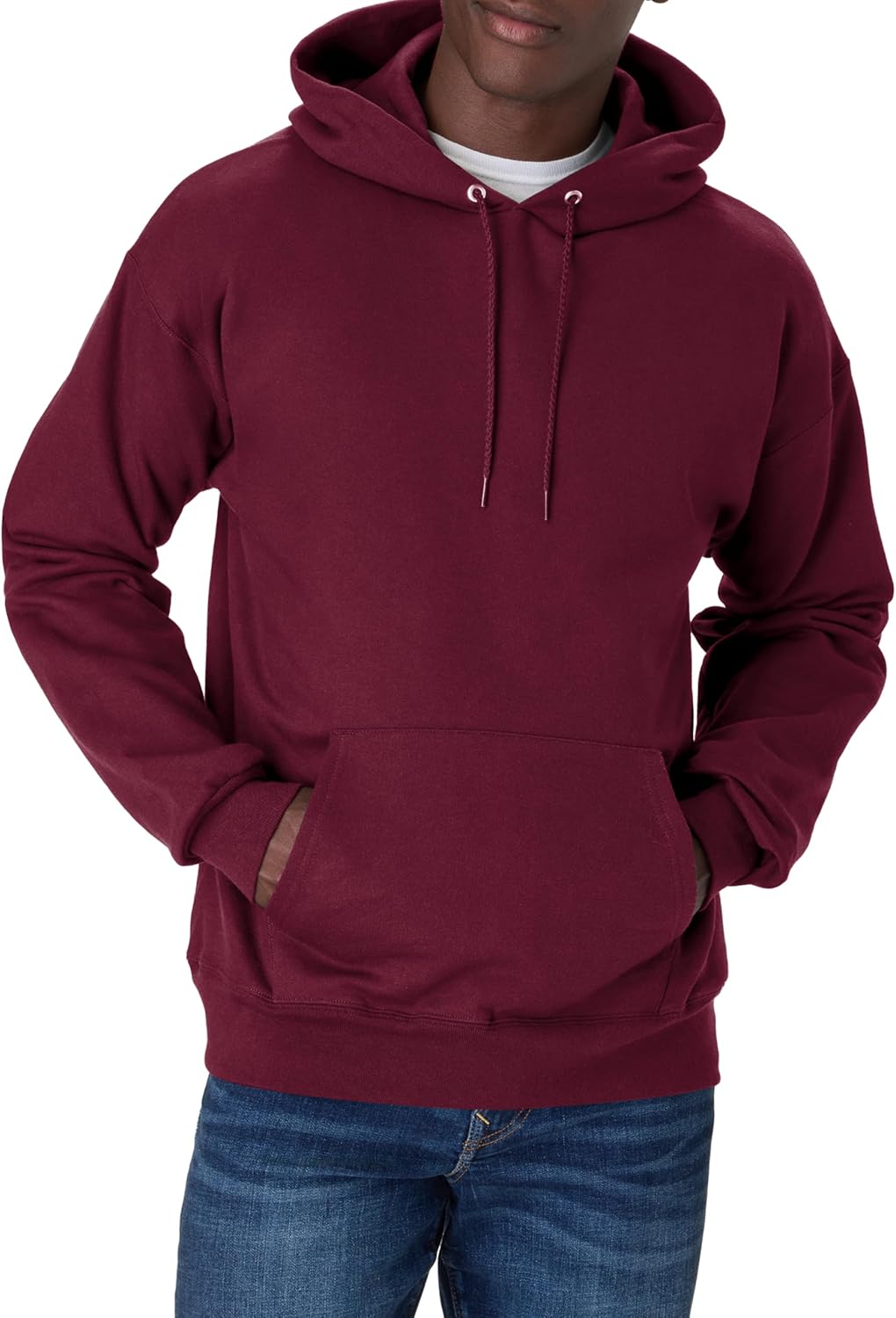 Hanes Sudadera con capucha de forro polar pesado para hombre, sudadera de algodón para hombre
