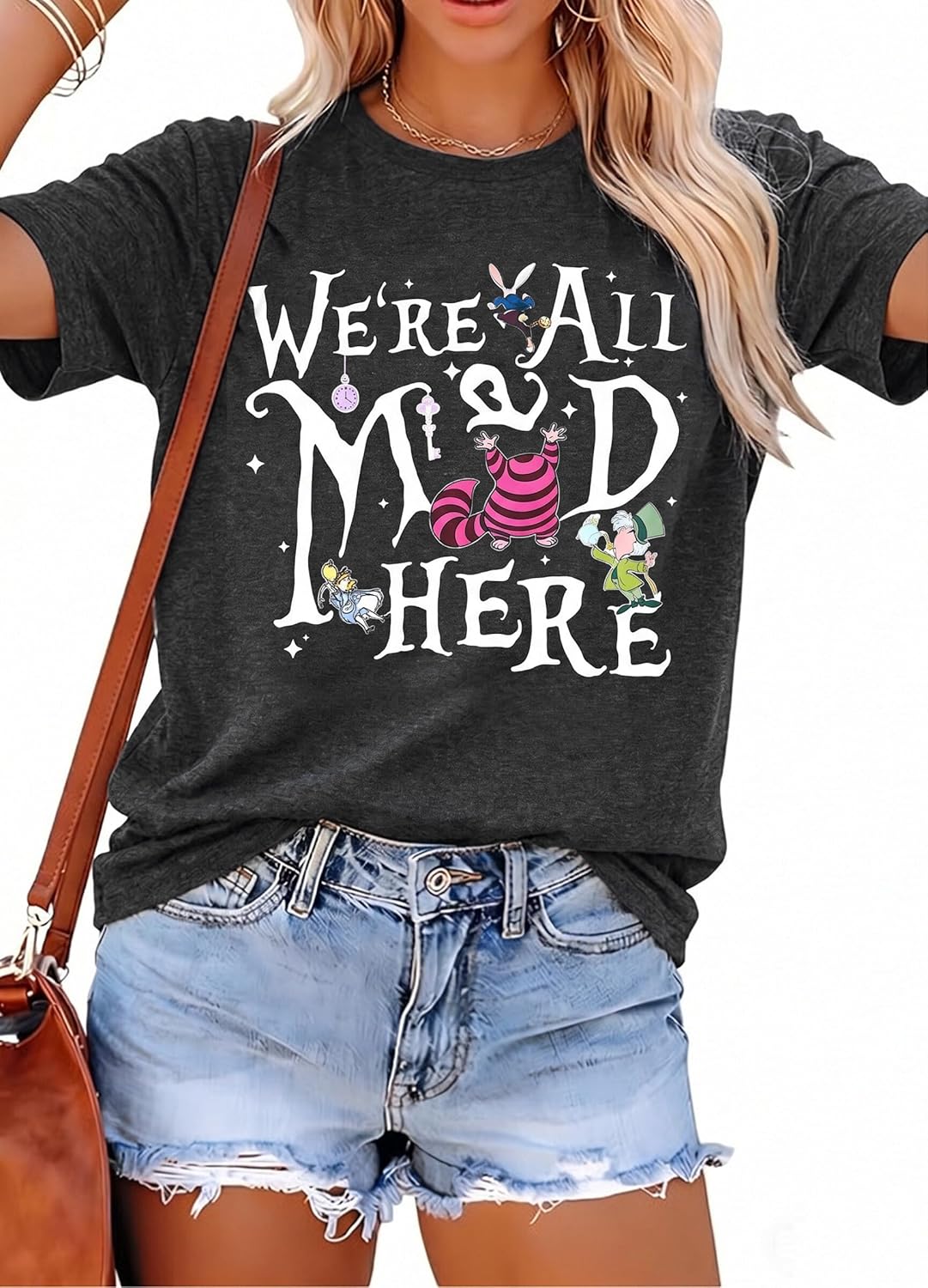 Camisa mágica para mujer, camiseta de manga corta con texto en inglés "Happiest Mama On Earth", diseño de castillo de Magic Kingdom