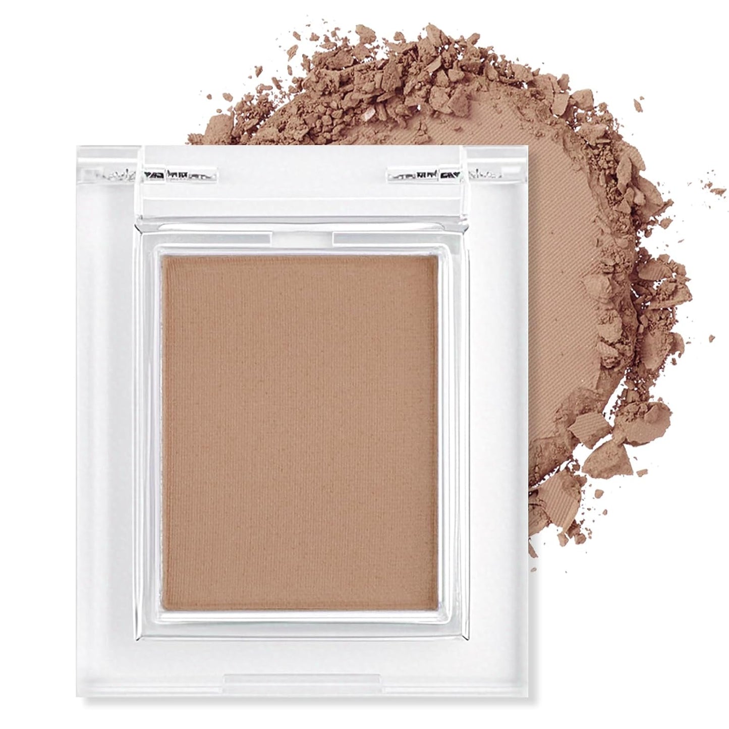 Erinde Paleta de sombra de ojos mate marrón individual, sombra de ojos de terciopelo maquillaje natural compacto en polvo, maquillaje de ojos de larga duración, ultra mezclable, color pigmentado