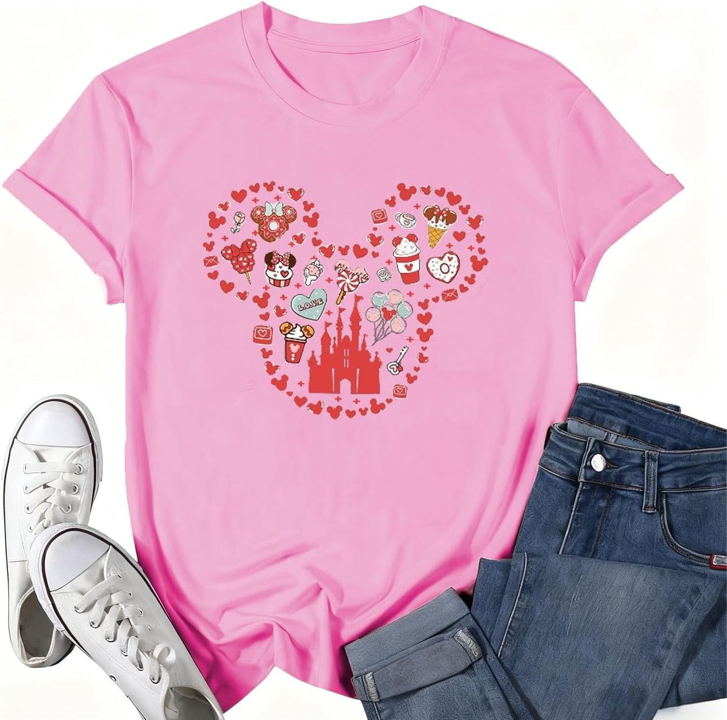 Camisa mágica para mujer, camiseta del Reino Mágico, camiseta gráfica de castillo, vacaciones familiares, tops de manga corta, tops casuales de verano